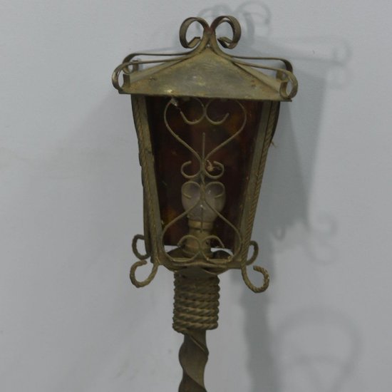 Pair Of Wrought Iron Sconces In The Taste Of Poillerat