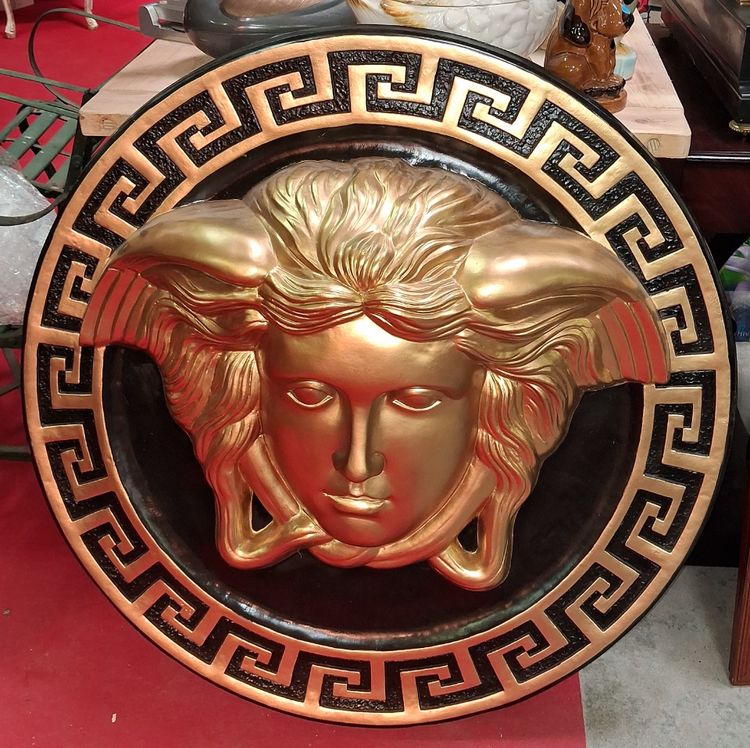 Monumental Rondanini Medusa in Versace Style, Large Decorative Wall Medallion – 100 cm Diameter