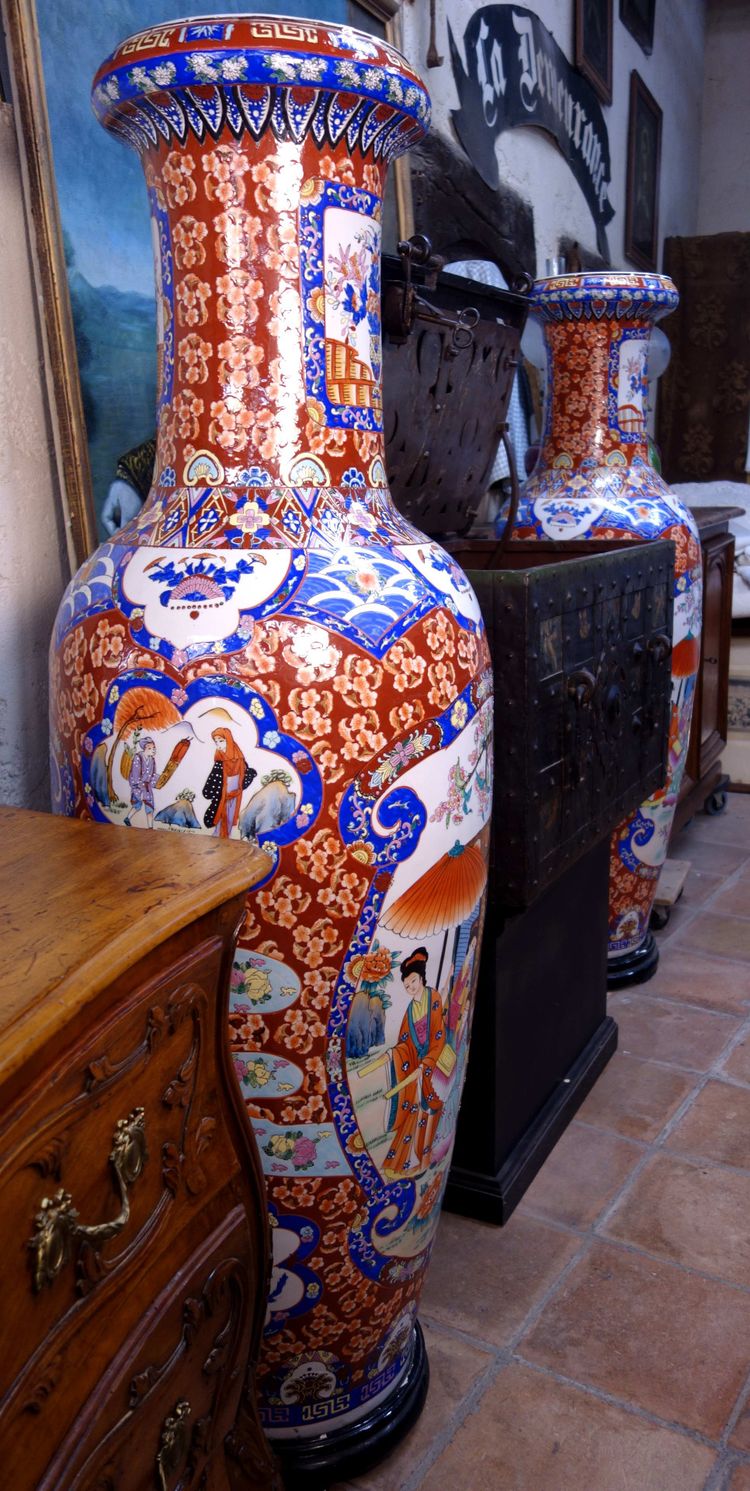 Grande coppia di vasi asiatici, 165 cm