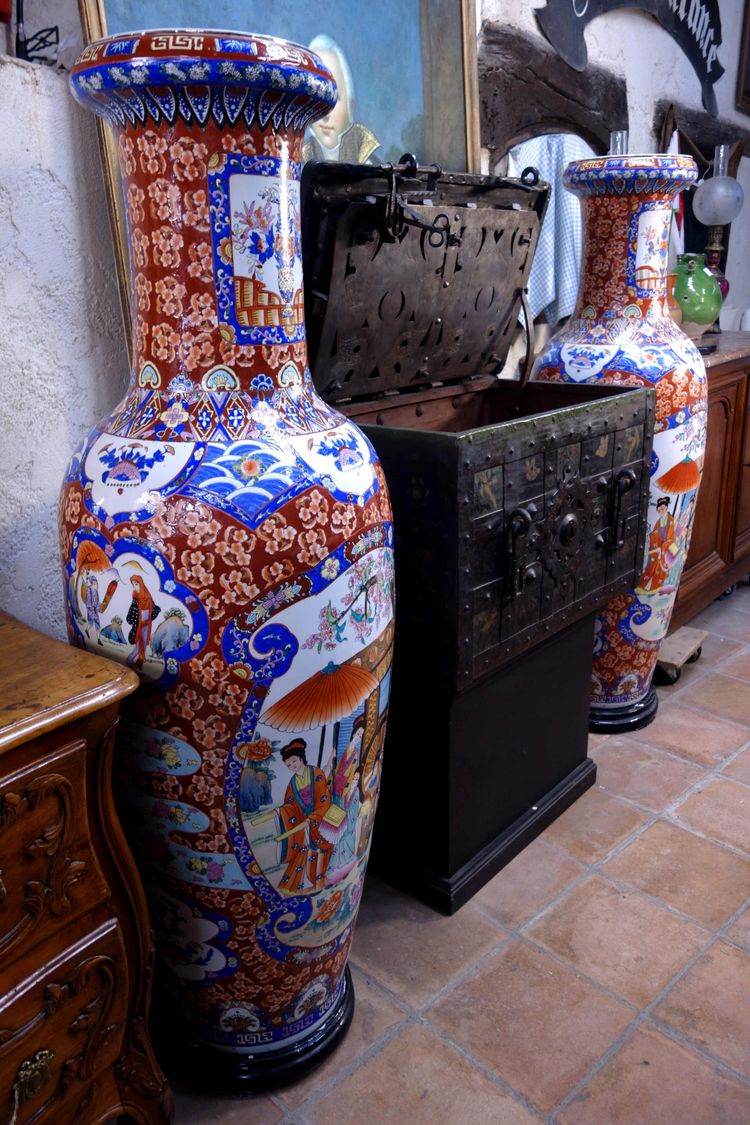 Grande coppia di vasi asiatici, 165 cm