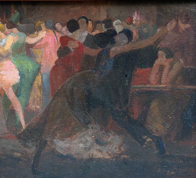 Scuola francese del XX secolo - I ruggenti anni Venti, Al cabaret, ballo, 1924