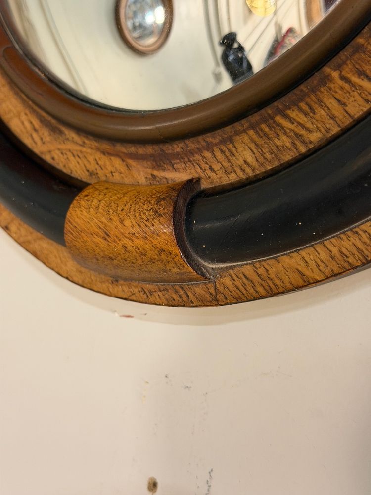 Witch's mirror made of oak and ebony, England, ca. 1920