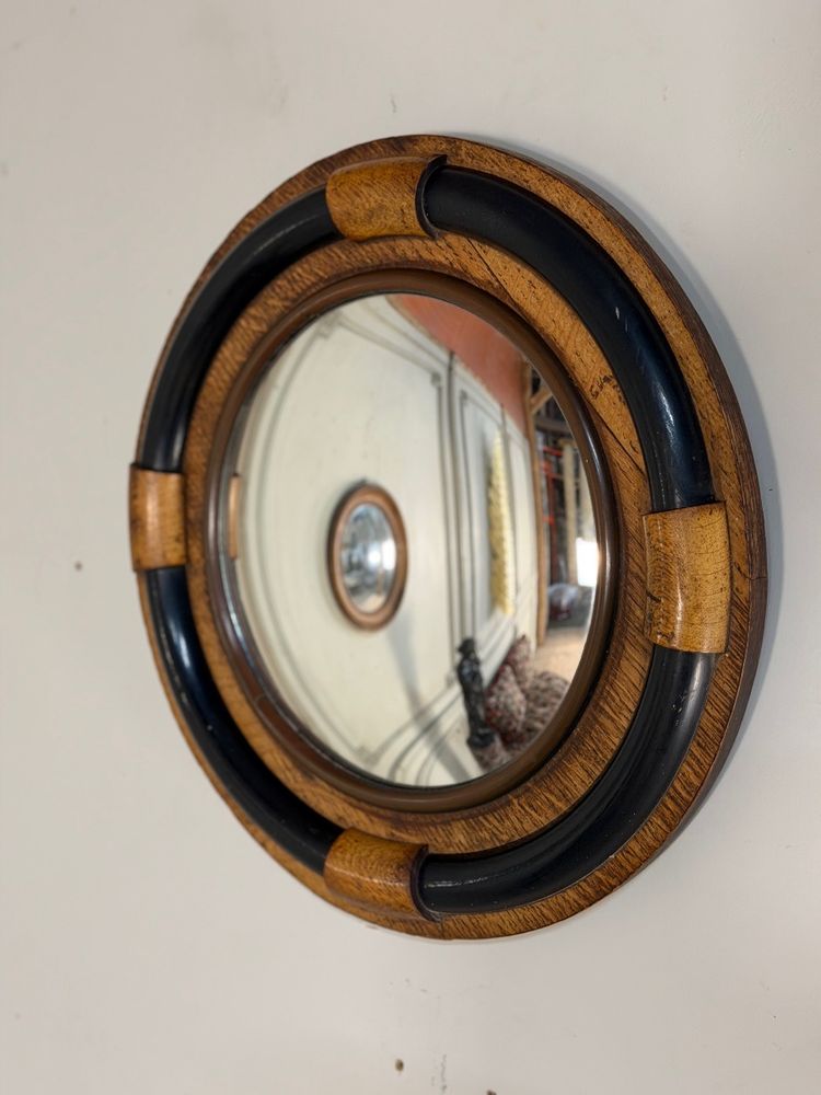 Witch's mirror made of oak and ebony, England, ca. 1920