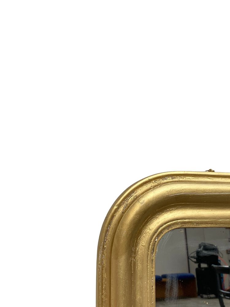 Large Louis Philippe Mirror in Gilded Wood, 93 cm x 114 cm, 19th century