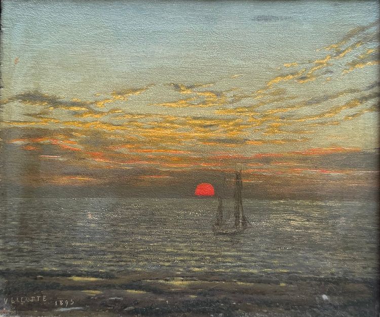 V. Balotte (XIX-XX) - Marina al tramonto, 1895