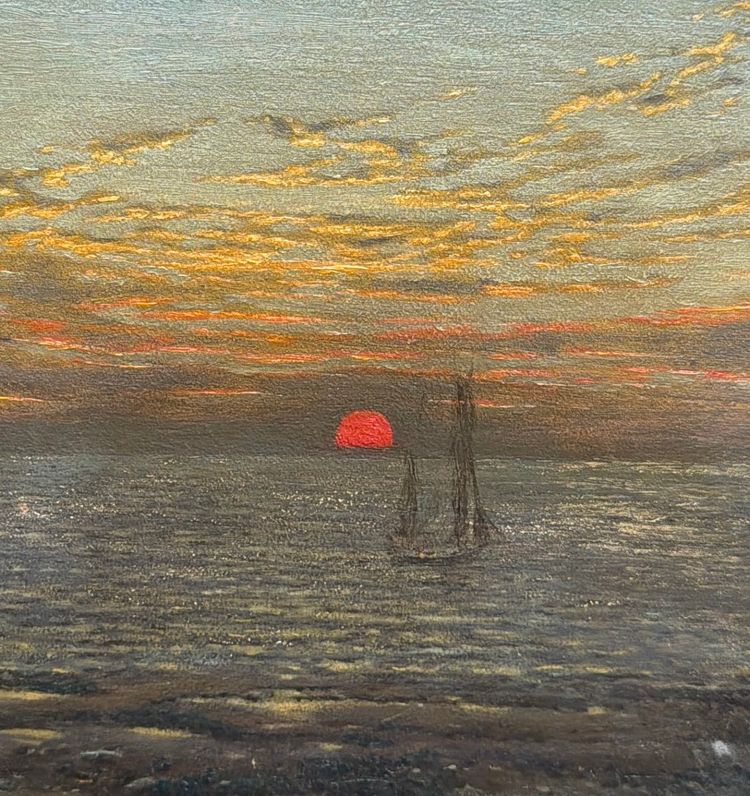 V. Balotte (XIX-XX) - Marina al tramonto, 1895