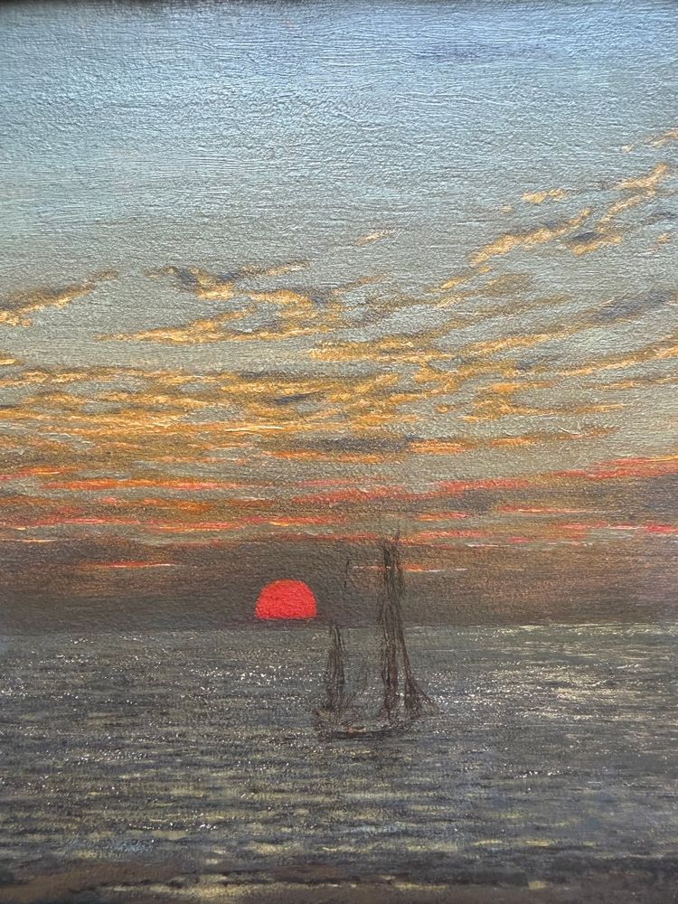 V. Balotte (XIX-XX) - Marina al tramonto, 1895