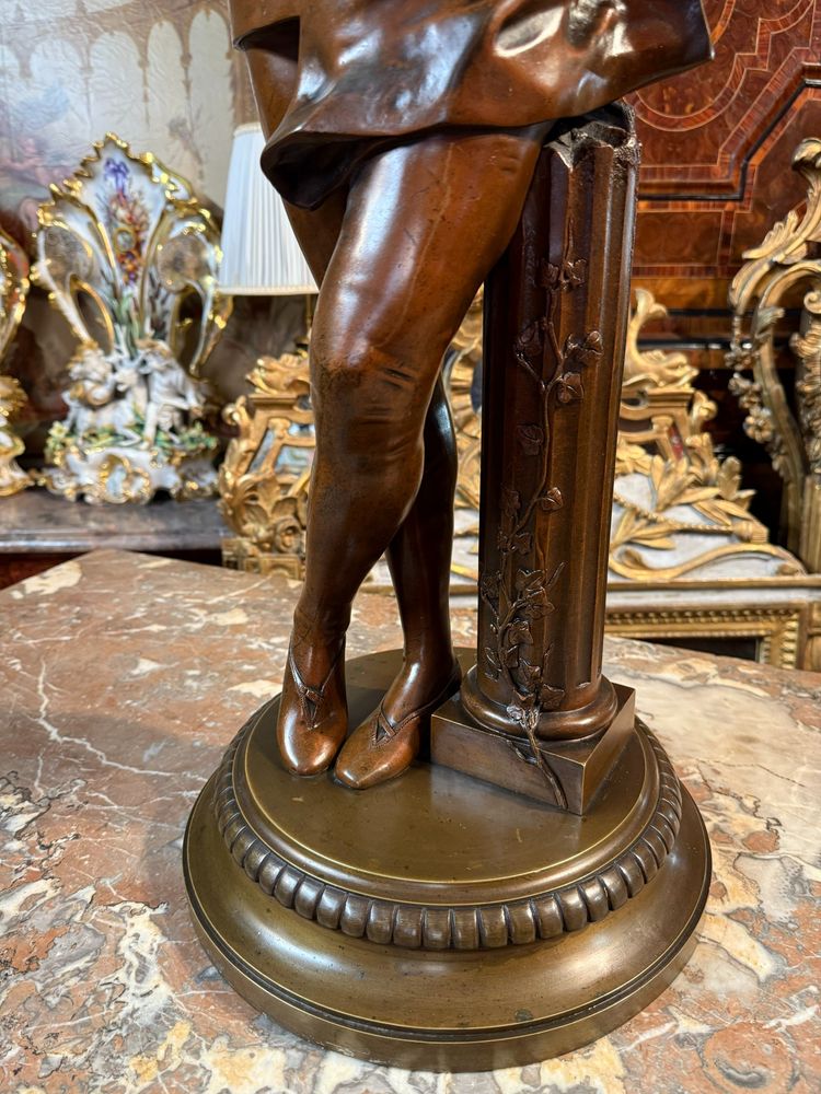 BRONZE de Paul DUBOIS (1829 – 1905) CHANTEUR FLORENTIN