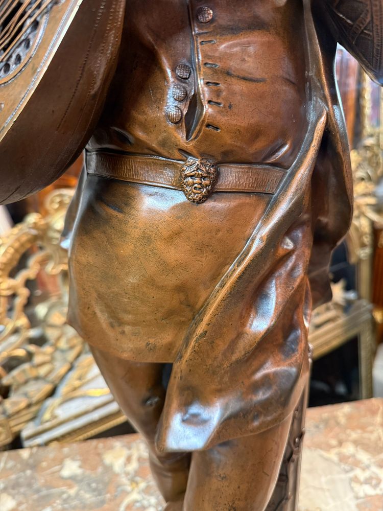 BRONZE de Paul DUBOIS (1829 – 1905) CHANTEUR FLORENTIN