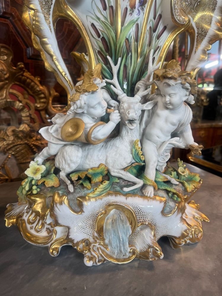 PAAR PORZELLANVASEN AUS DEM ALTEN PARIS „JAGD UND ANGELN“, Jacob PETIT zugeschrieben