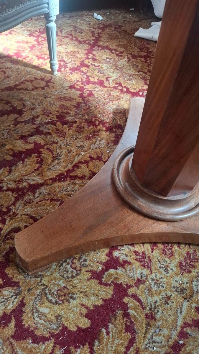 Empire-style mahogany side table