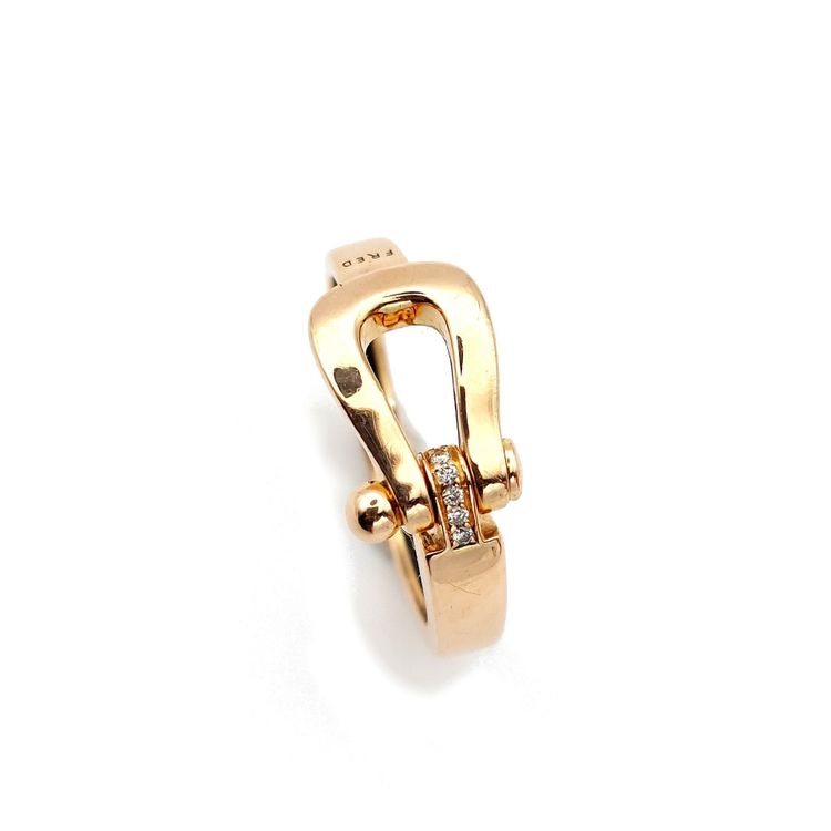 Bague Fred Force 10 diamants et or rose 18k