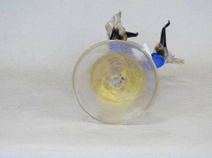 Murano XXe siècle danseur en bleu ht 34 cm