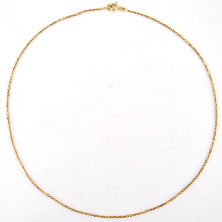 Chaine fine maille forçat limée or jaune