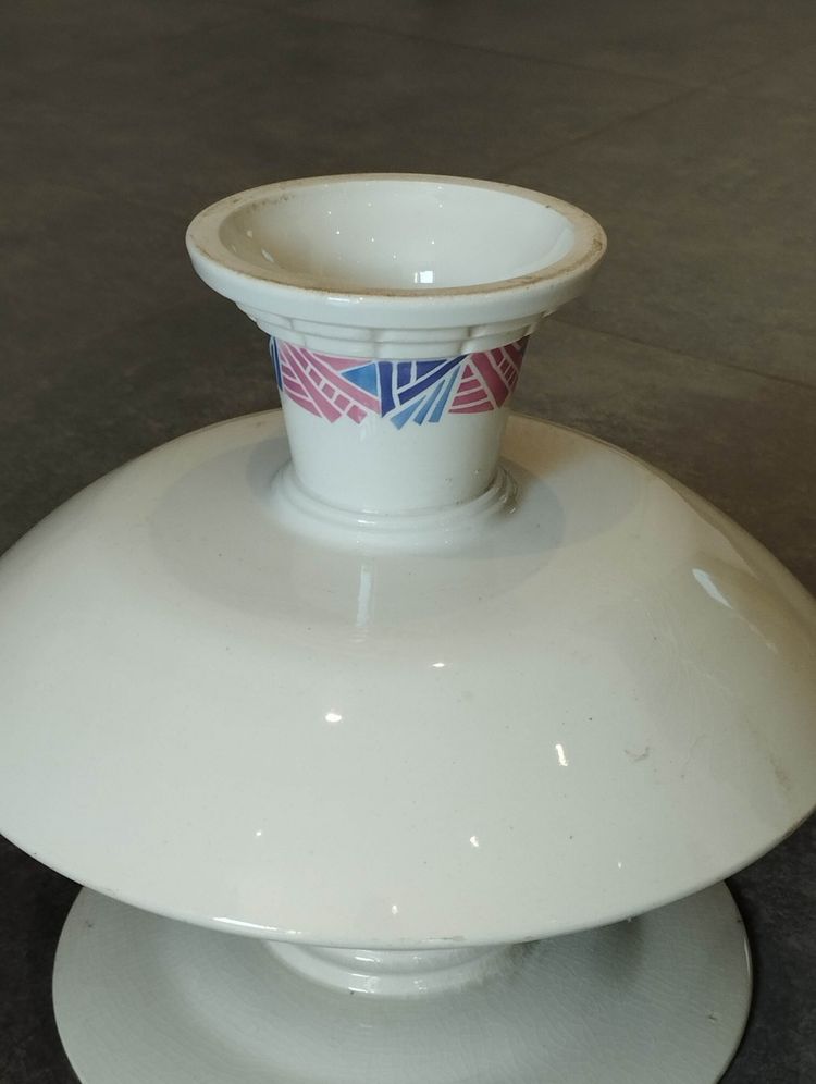 Servizio da tavola Art Déco raro e di grandi dimensioni (1930) modello "Dolly" – manifattura Creil e Montereau / HBCM – 73 pezzi
