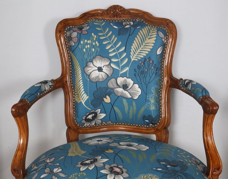 Pair of cabriolet chairs stamped NOGARET circa 1750