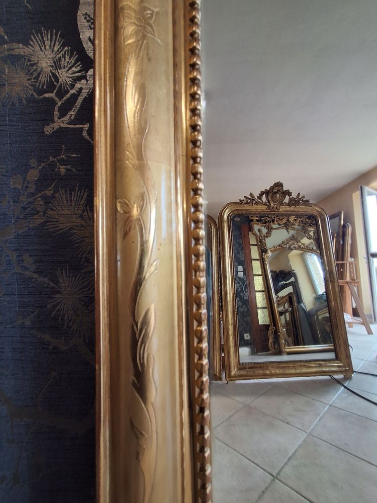 Miroir dit " entre deux" louis Philippe 179x 55