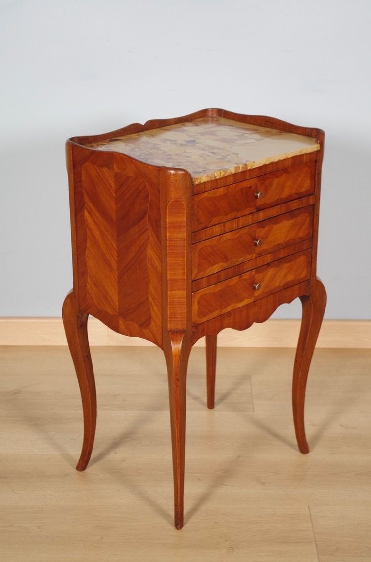 Paire de chevets Transition en acajou et bois de rose, vers 1900
