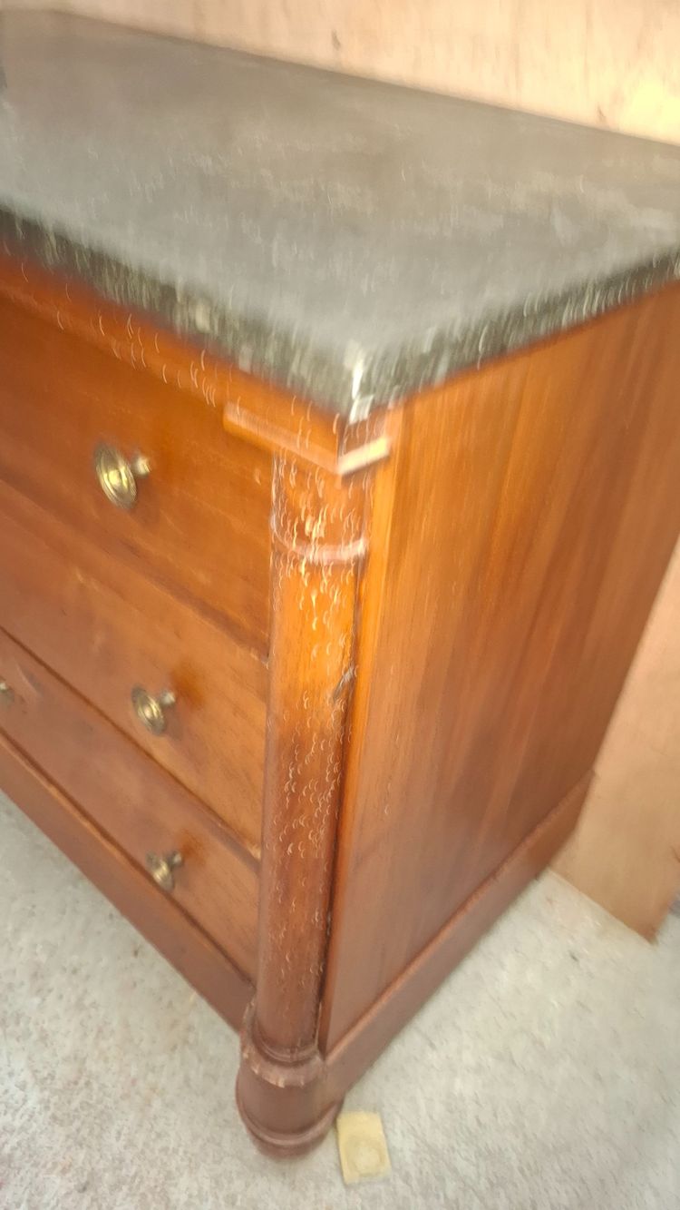 Commode époque empire en noyer 