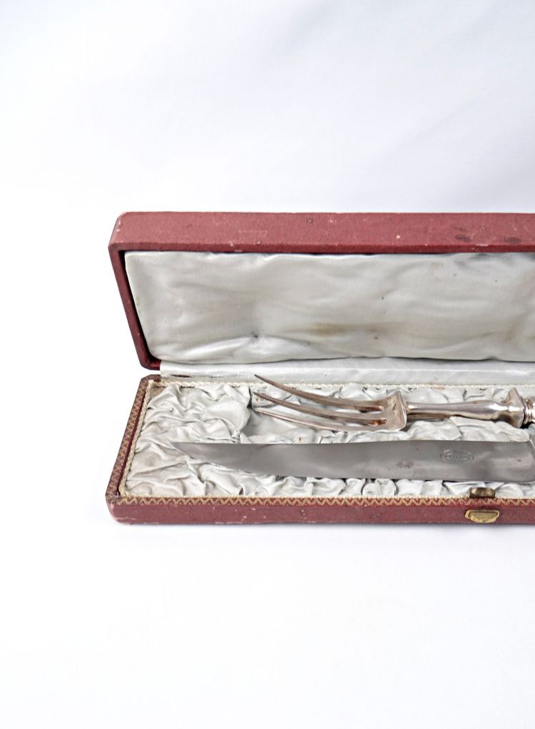 Couverts a gigot en argent Boulenger orfèvrerie Parisienne style baroque XIXe siècle
