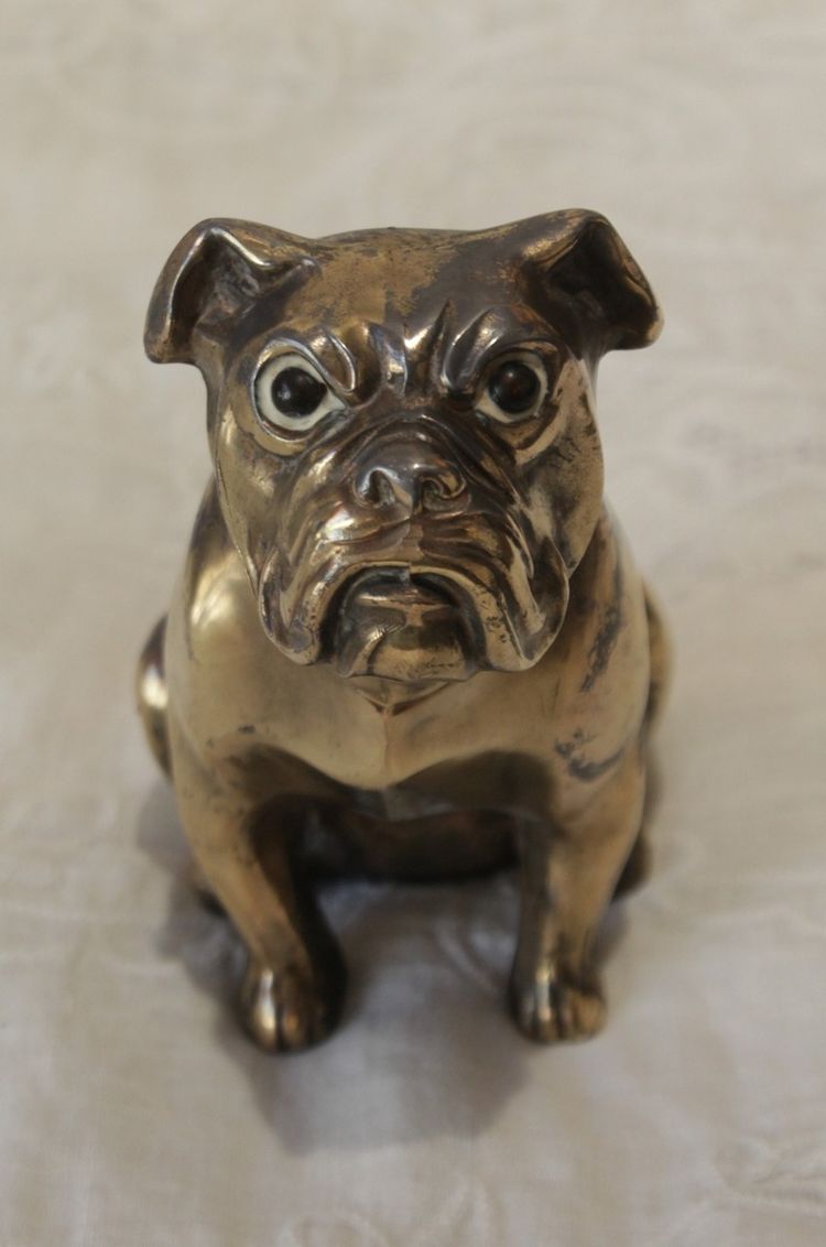 Bulldoggen-Skulptur, signiert 'Franjou', für Hippolyte Moreau (1832-1926)