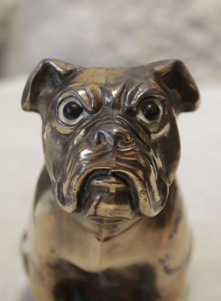 Bulldoggen-Skulptur, signiert 'Franjou', für Hippolyte Moreau (1832-1926)