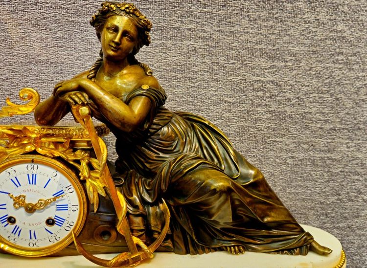 Importante Pendule Néoclassique: La Marine Marchande, Signée Bailly