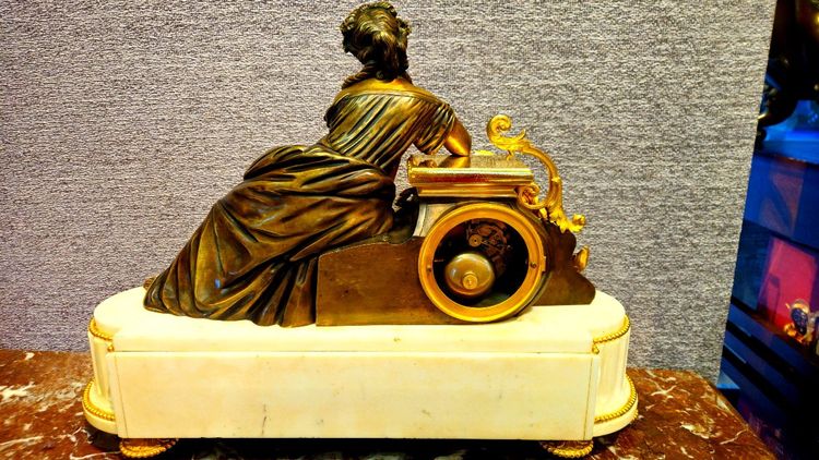 Importante Pendule Néoclassique: La Marine Marchande, Signée Bailly