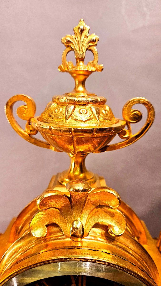 Garniture de cheminée néo-égyptienne,  Attr.à F.barbedienne,