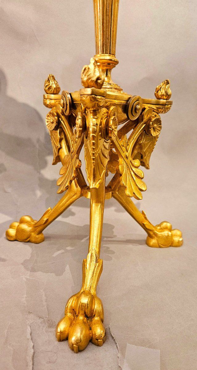 Garniture de cheminée néo-égyptienne,  Attr.à F.barbedienne,