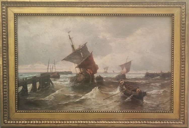 Jean MAZZELLA - Entrée d'un port en Normandie