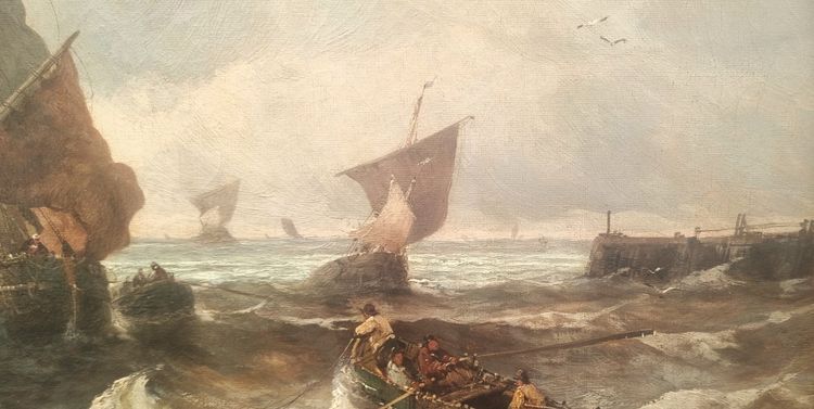 Jean MAZZELLA - Entrée d'un port en Normandie