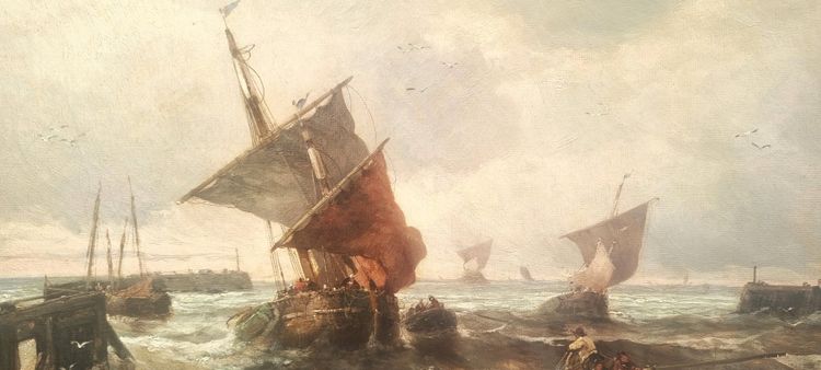 Jean MAZZELLA - Entrée d'un port en Normandie