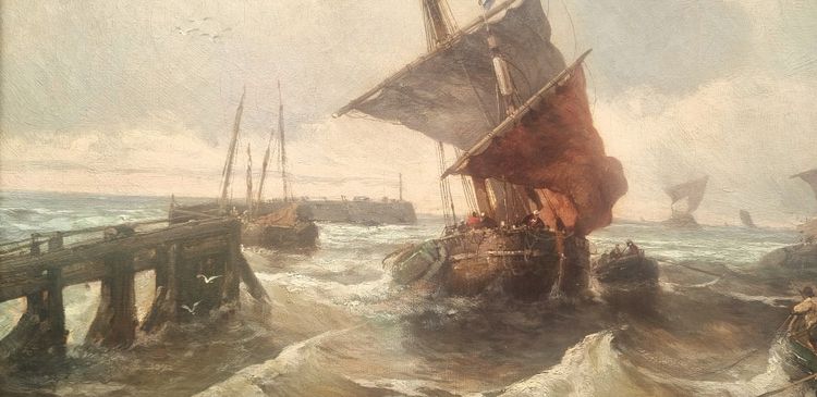 Jean MAZZELLA - Entrée d'un port en Normandie