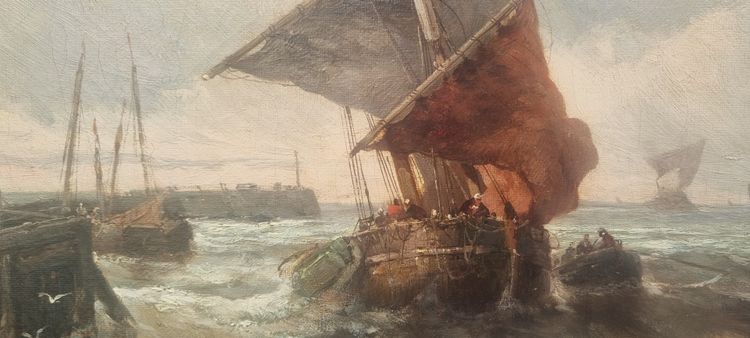 Jean MAZZELLA - Entrée d'un port en Normandie