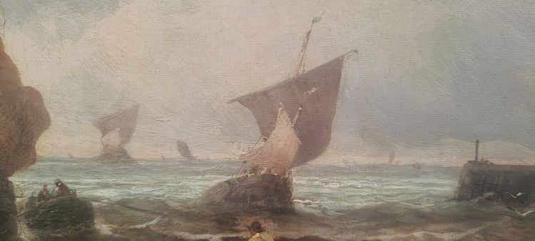 Jean MAZZELLA - Entrée d'un port en Normandie