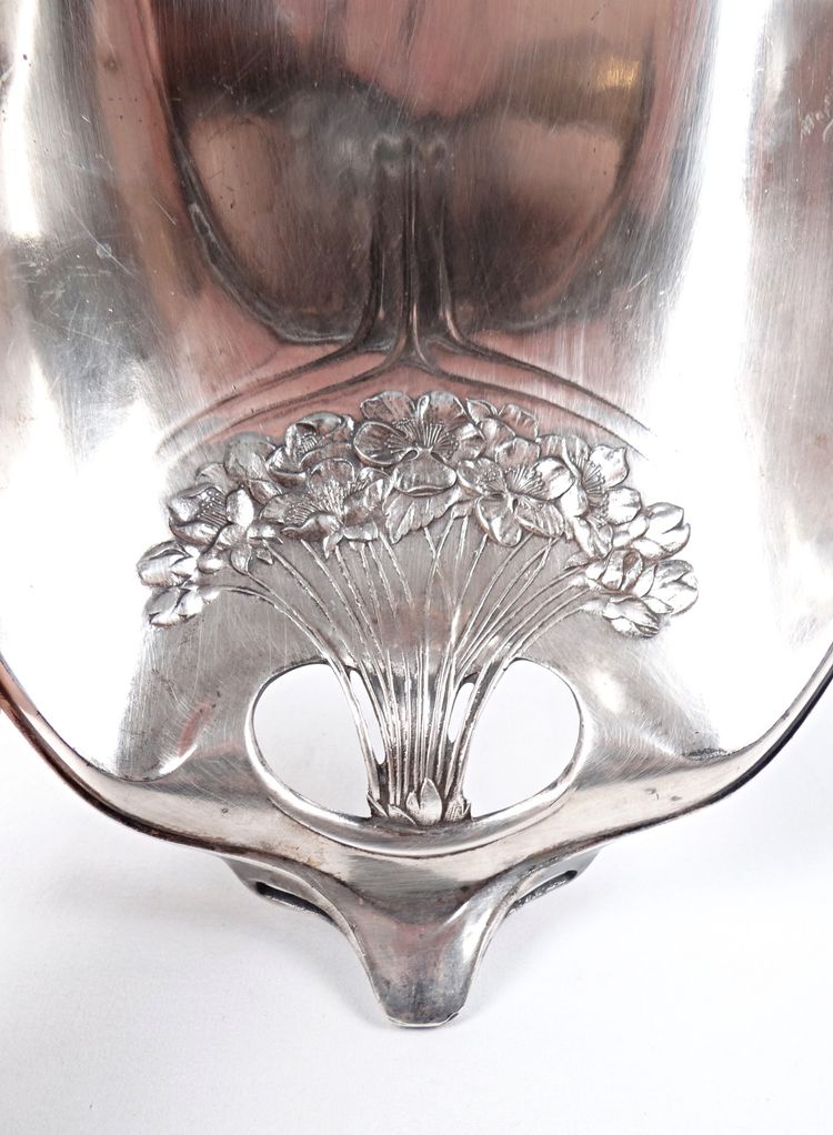Gallia Christofle corbeille à pain Art Nouveau en métal argenté début XXe