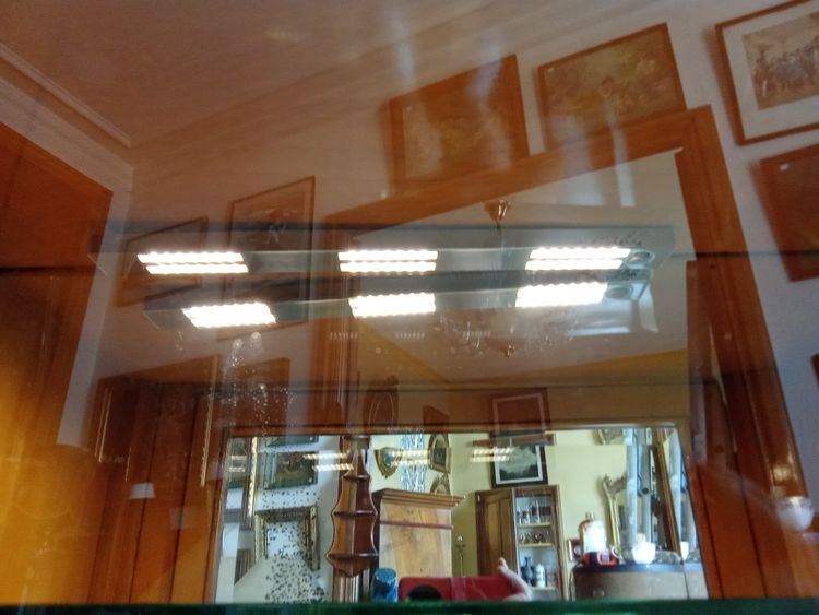 Antique illuminated Art Deco display case