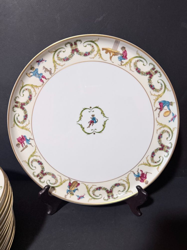 Servizio da dessert in porcellana di Limoges di Philippe Deshoulières – modello "Sogni del XVIII secolo"