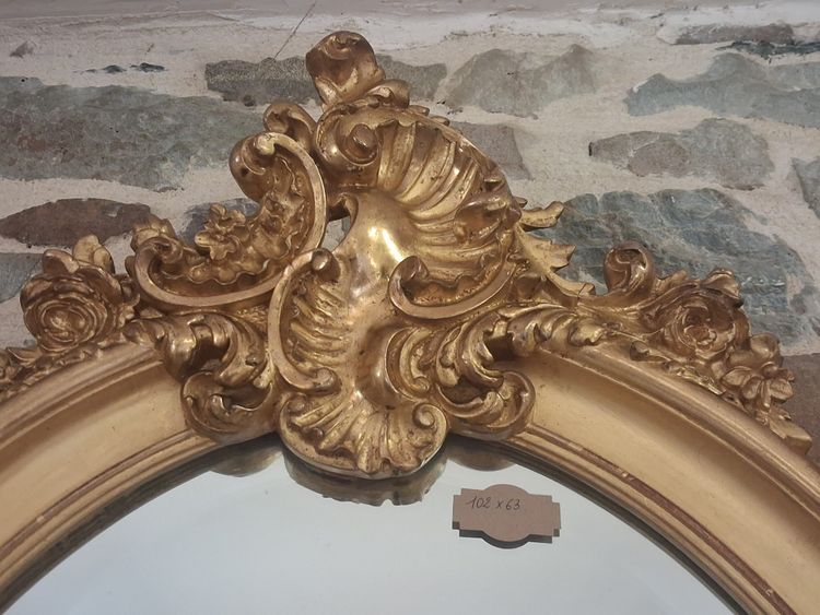 Miroir oval XIX  102 x 63