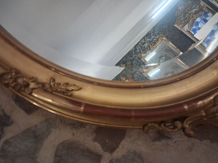 Miroir oval XIX  102 x 63