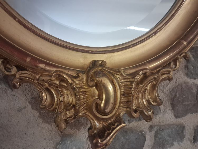 Miroir oval XIX  102 x 63