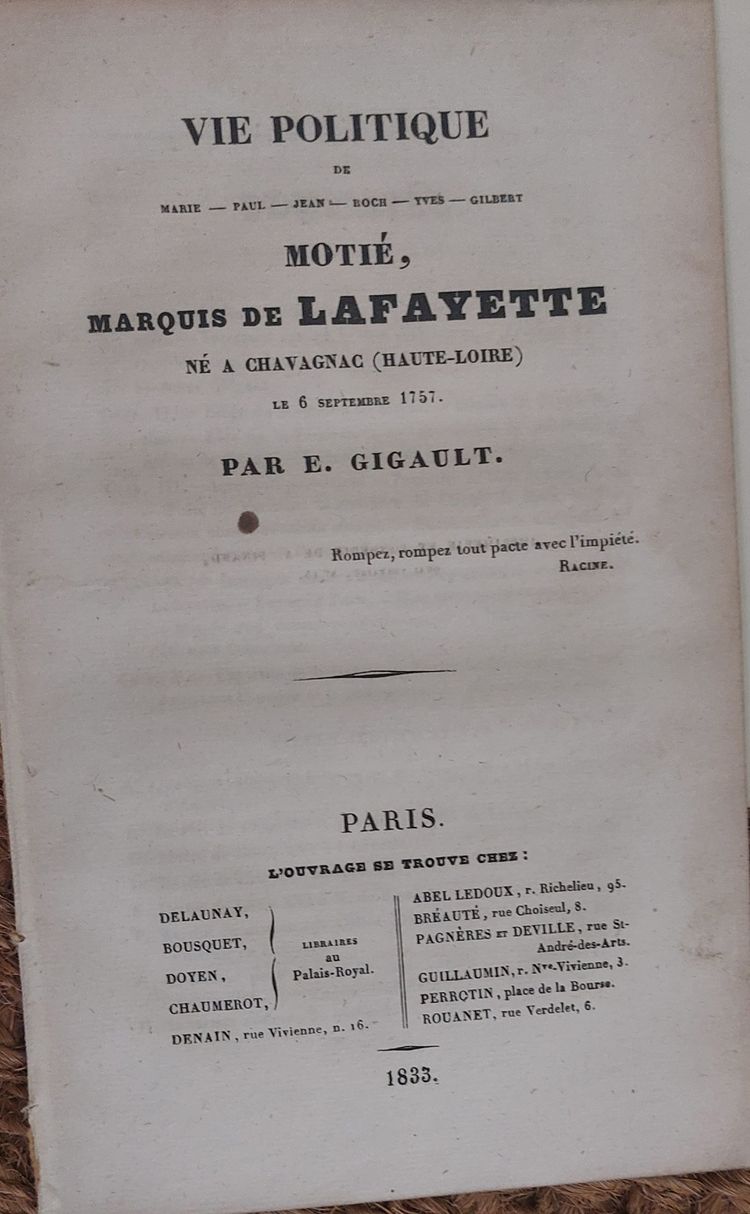 [LA FAYETTE ] - Paul Adam - (1862 - 1920) - "Une épopée française" - Manuscrit autographe