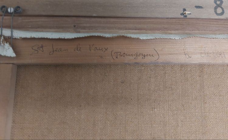 Odette Deray - (1918 - 2010) - Saint Jean De Vaux (Bourgogne) - huile sur toile - 