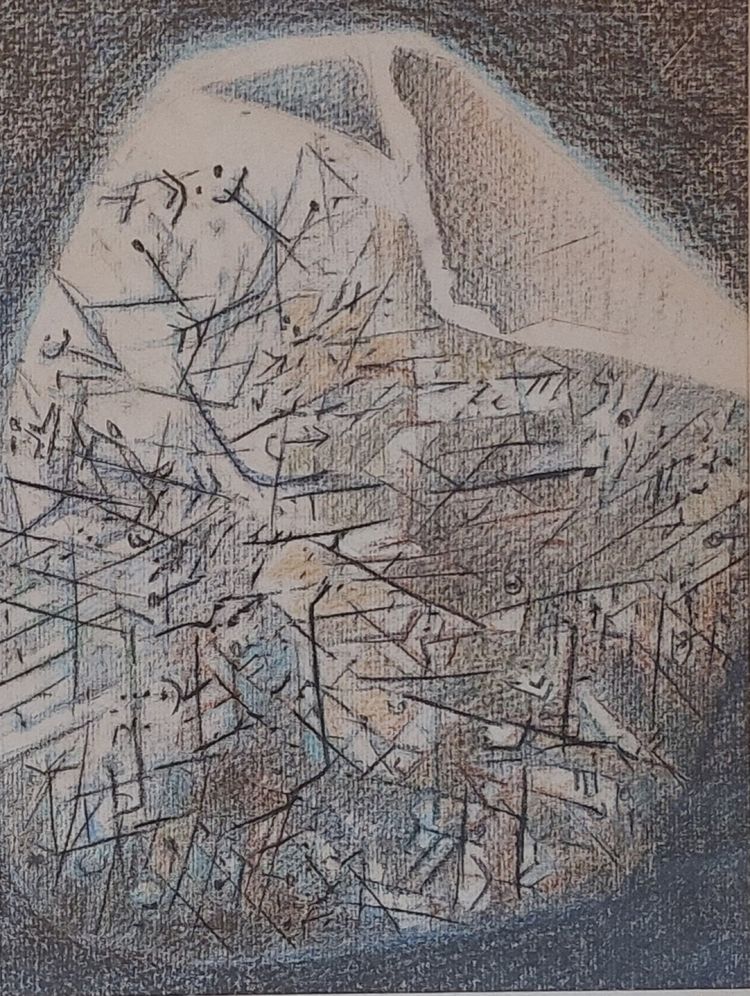Jacques Séchaud - (1926 - 2014) - 2 pastels - Compositions abstraites - Nice