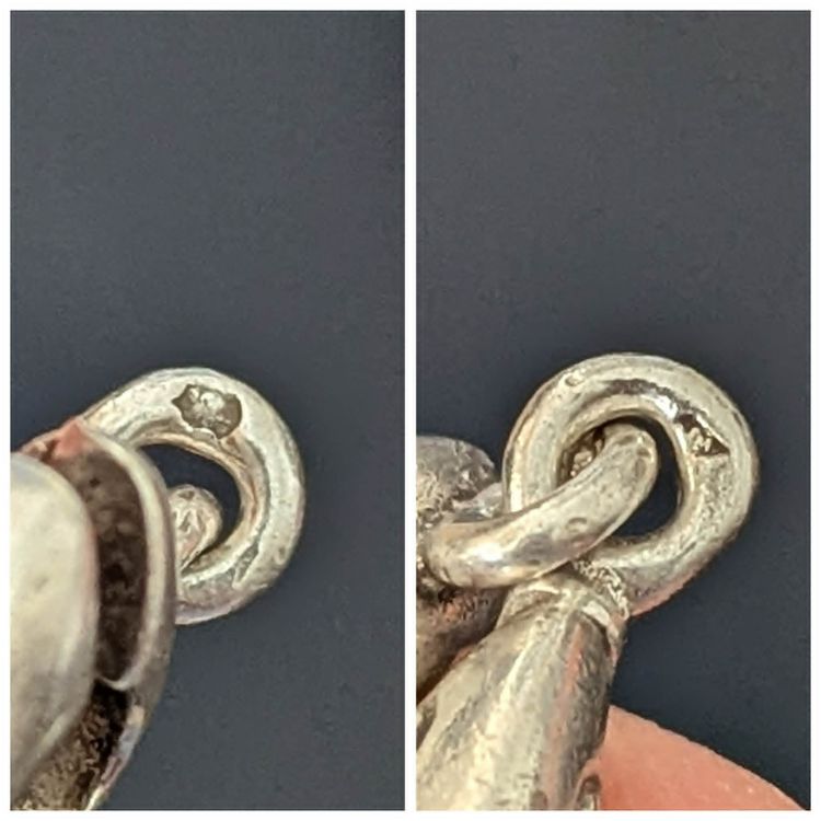 Vintage French Silver Fish Keychain