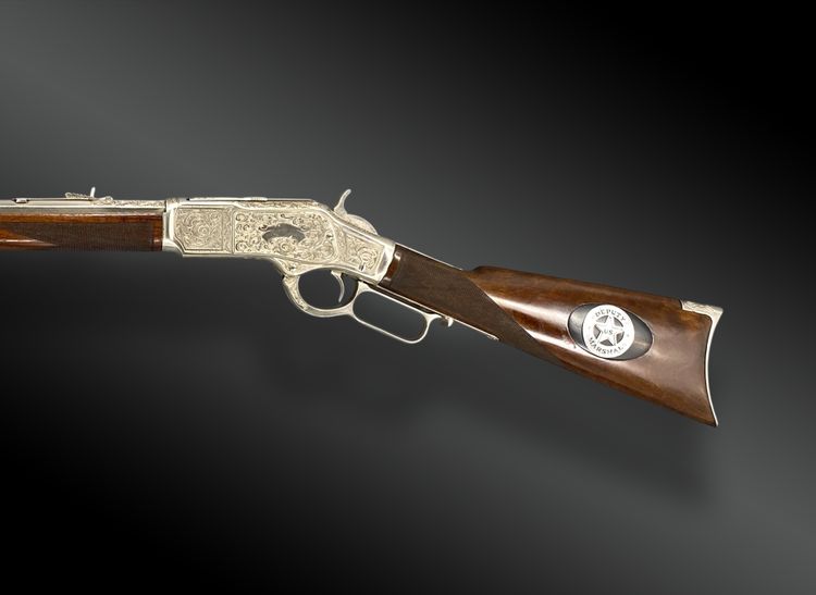 CARABINE WINCHESTER Mod. 1873, GRAND LUXE, GRAVÉE ET ARGENTÉE