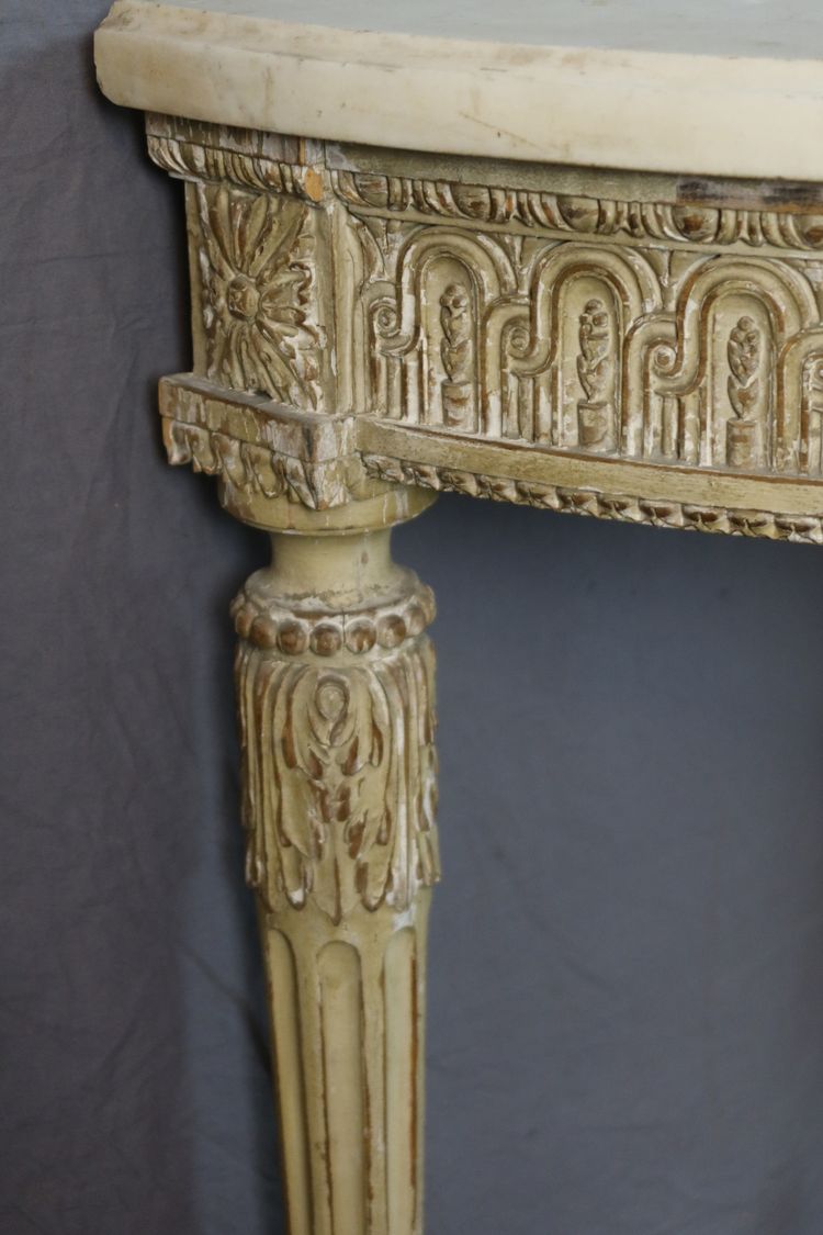 console XX en bois peint