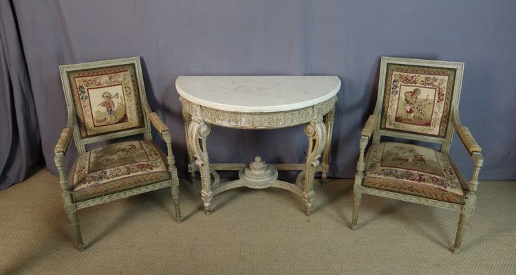 console XX en bois peint
