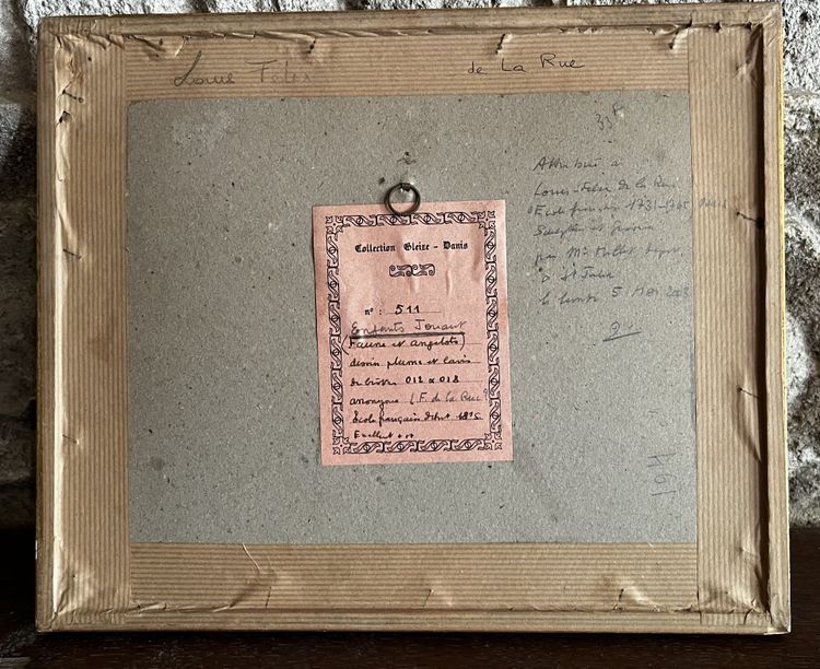 Dioniso bambino e putti, disegno a penna e acquerello attribuito a Louis Félix Delarue, XVIII secolo